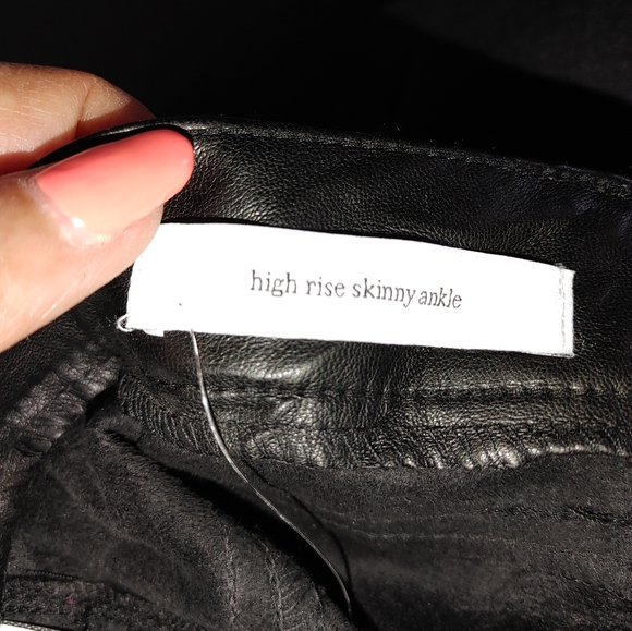 Sam Edelman Faux Leather Black Pants Sz.26 NWT - Picture 7 of 9